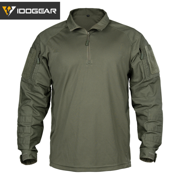 【TOP SALE🔥】IDOGEAR UFS Tactical Shirt Combat Clothes With Elbow Pads with Arm Big Pockets Slight Elasticity Shirt Breathable Top 3116