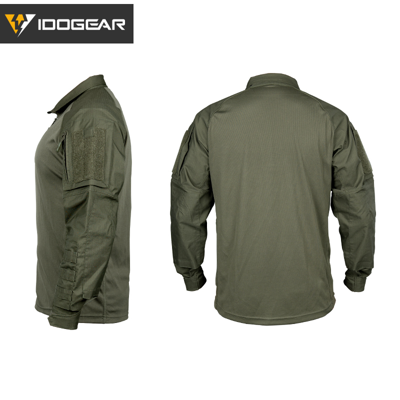 【TOP SALE🔥】IDOGEAR UFS Tactical Shirt Combat Clothes With Elbow Pads with Arm Big Pockets Slight Elasticity Shirt Breathable Top 3116