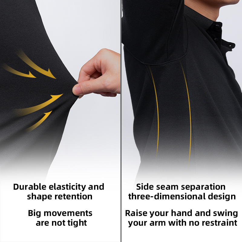 IDOGEAR Tactical Men's Polo Shirts Quick Dry Long Sleeve Shirts Pique Jersey Shirt 3117