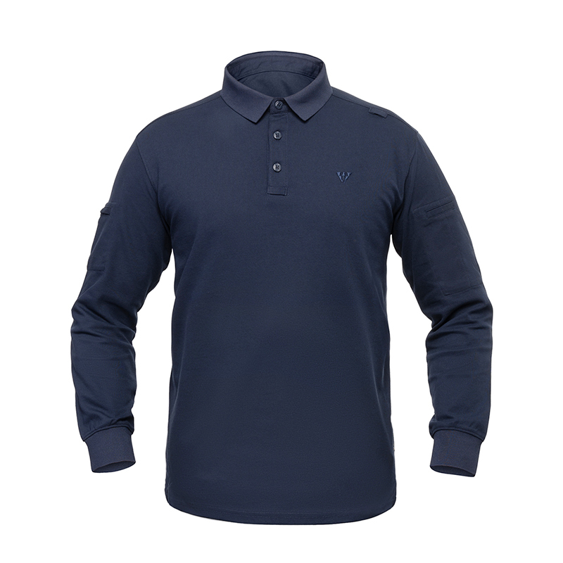 IDOGEAR Tactical Men's Polo Shirts Quick Dry Long Sleeve Shirts Pique Jersey Shirt 3117