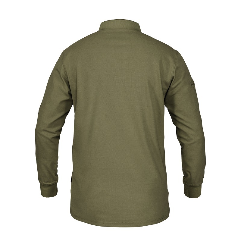 IDOGEAR Tactical Men's Polo Shirts Quick Dry Long Sleeve Shirts Pique Jersey Shirt 3117