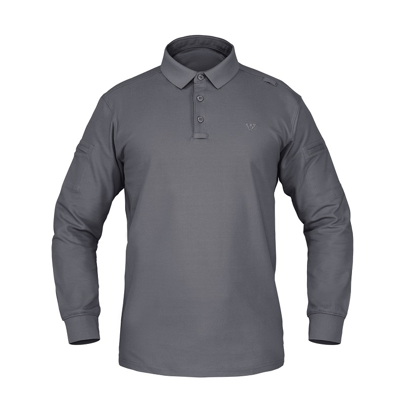 IDOGEAR Tactical Men's Polo Shirts Quick Dry Long Sleeve Shirts Pique Jersey Shirt 3117