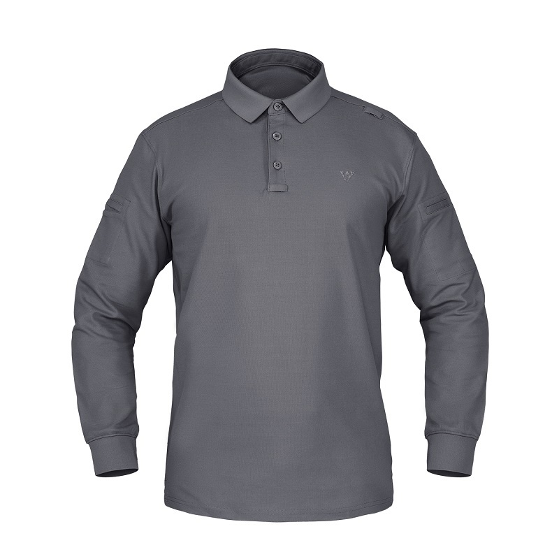 IDOGEAR Tactical Men's Polo Shirts Quick Dry Long Sleeve Shirts Pique Jersey Shirt 3117