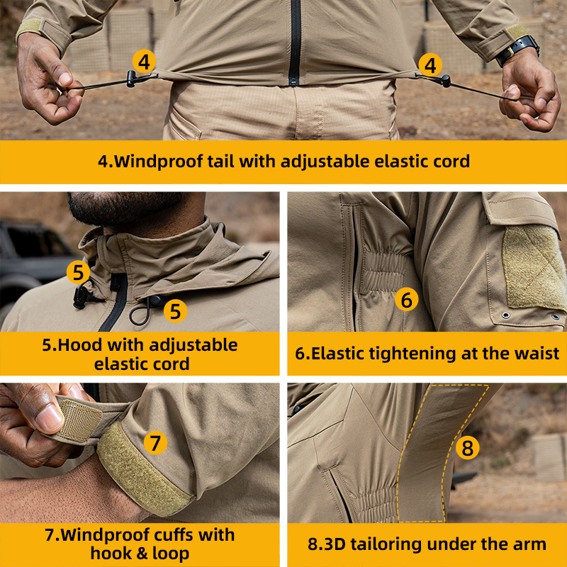 IDOGEAR Tactical Wind Coat Gen2 L5 Soft Water-resistant Highly Elastic  Windproof Jacket Outdoor Clothing 3118