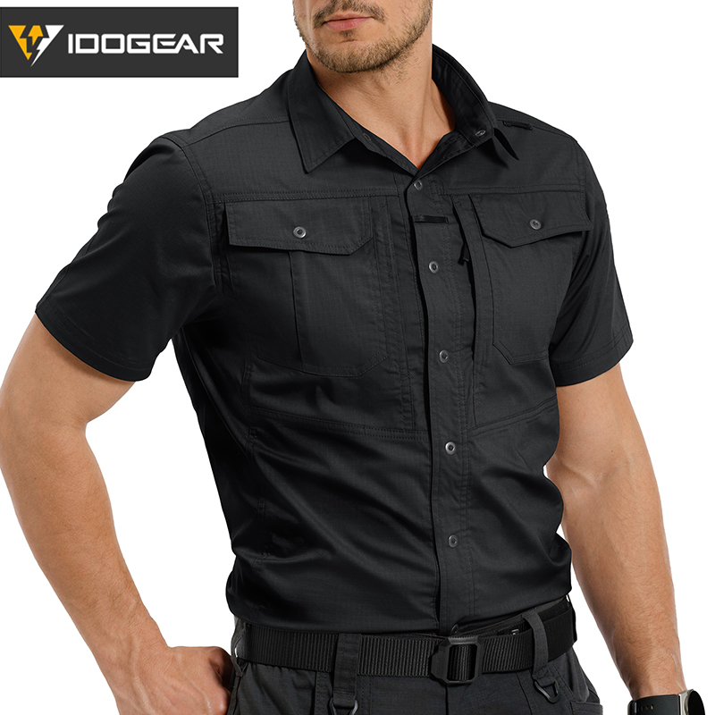 IDOGEAR Tactical IS5 Shirt Short Sleeve Breathable UPF50+ Outdoor Work Shirt 3121