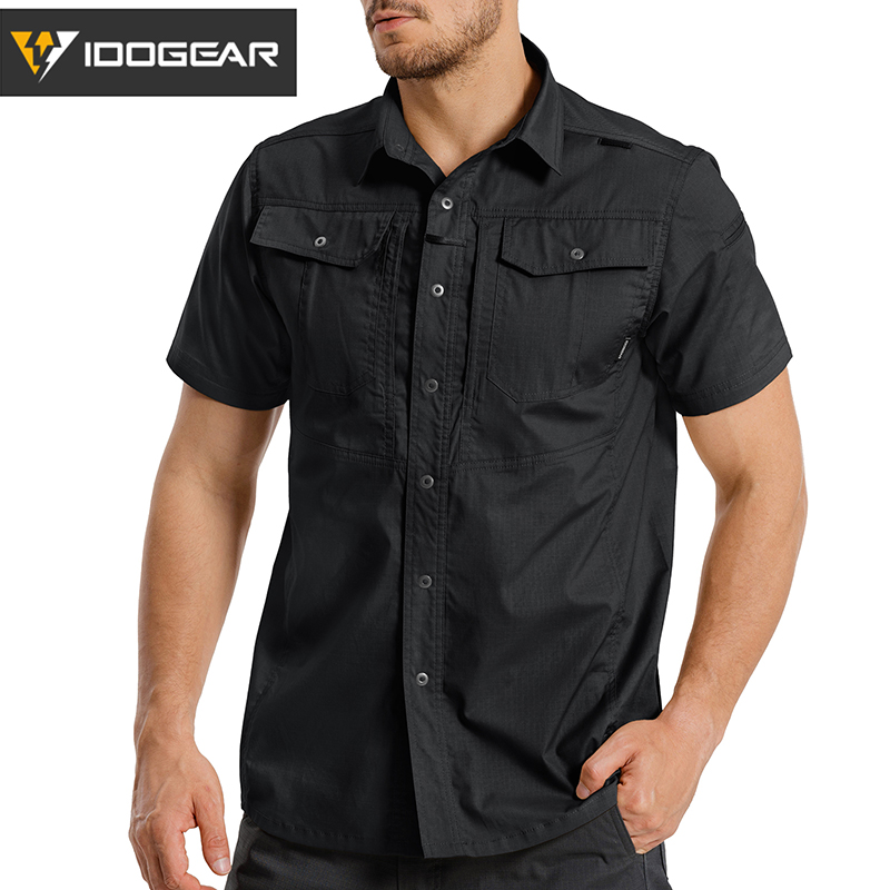IDOGEAR Tactical IS5 Shirt Short Sleeve Breathable UPF50+ Outdoor Work Shirt 3121