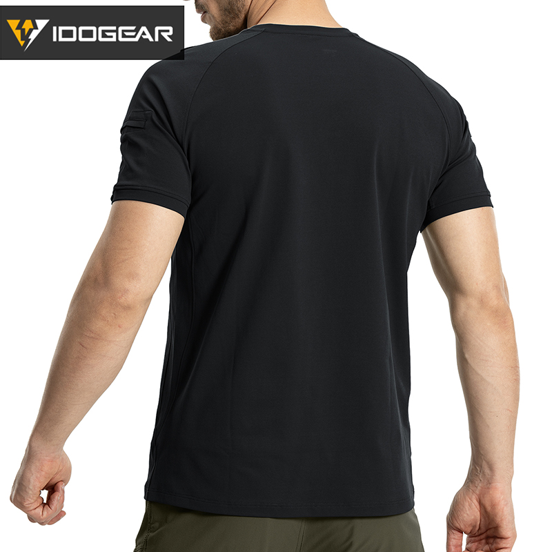 IDOGEAR Men's Stretch Short Sleeve Shirt 3D Tailored Casual Outdoor T-Shirt  Daily Wear 3122
