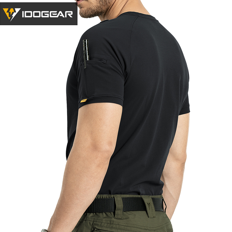 IDOGEAR Men's Stretch Short Sleeve Shirt 3D Tailored Casual Outdoor T-Shirt  Daily Wear 3122