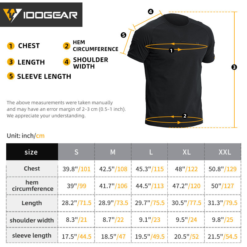 IDOGEAR Men's Stretch Short Sleeve Shirt 3D Tailored Casual Outdoor T-Shirt  Daily Wear 3122