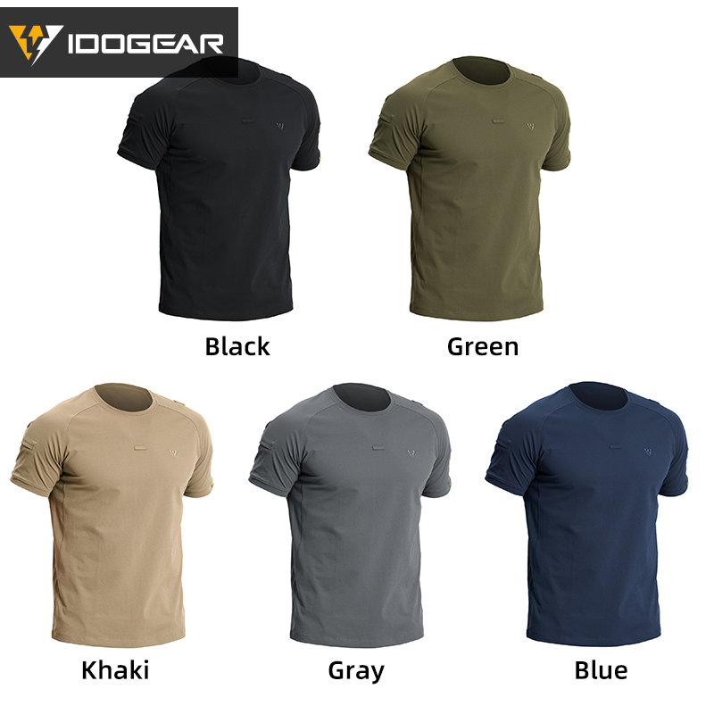 IDOGEAR Men's Stretch Short Sleeve Shirt 3D Tailored Casual Outdoor T-Shirt  Daily Wear 3122