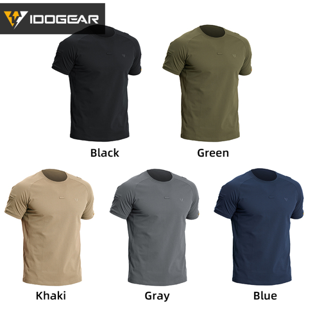 IDOGEAR Men's Stretch Short Sleeve Shirt 3D Tailored Casual Outdoor T-Shirt  Daily Wear 3122