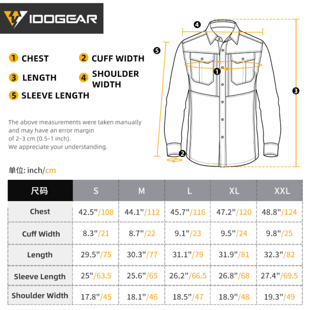 IDOGEAR Men's Long Sleeve Work Shirt with Convertible Roll‑Up Sleeve Breathable Ripstop Casual Shirt 3124