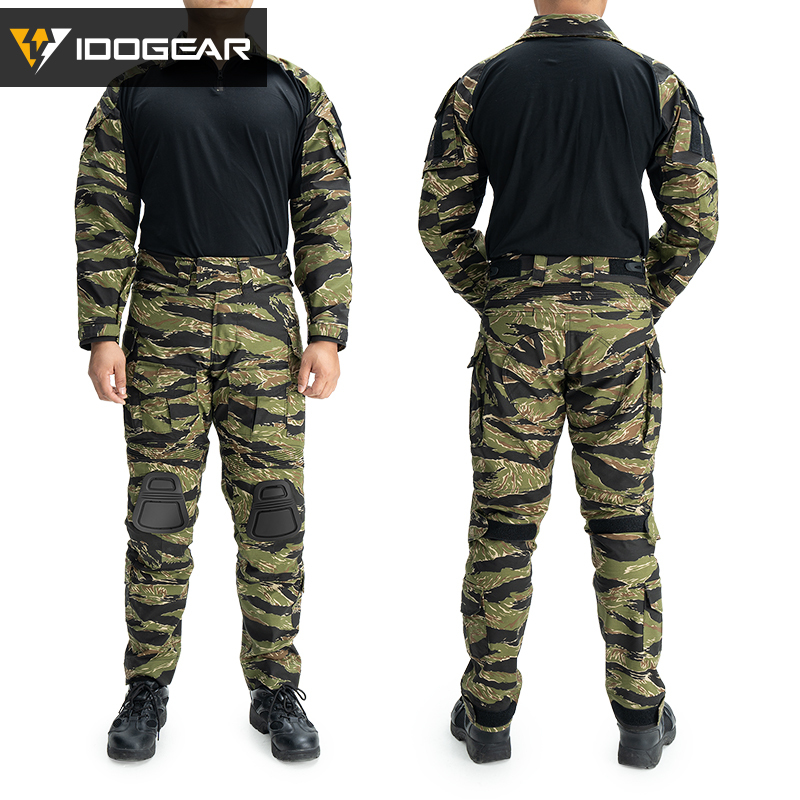 IDOGEAR G3 Combat Suit Shirts & Pants with Knee Pads Update Version Camo Tactical Uniforms UT3001