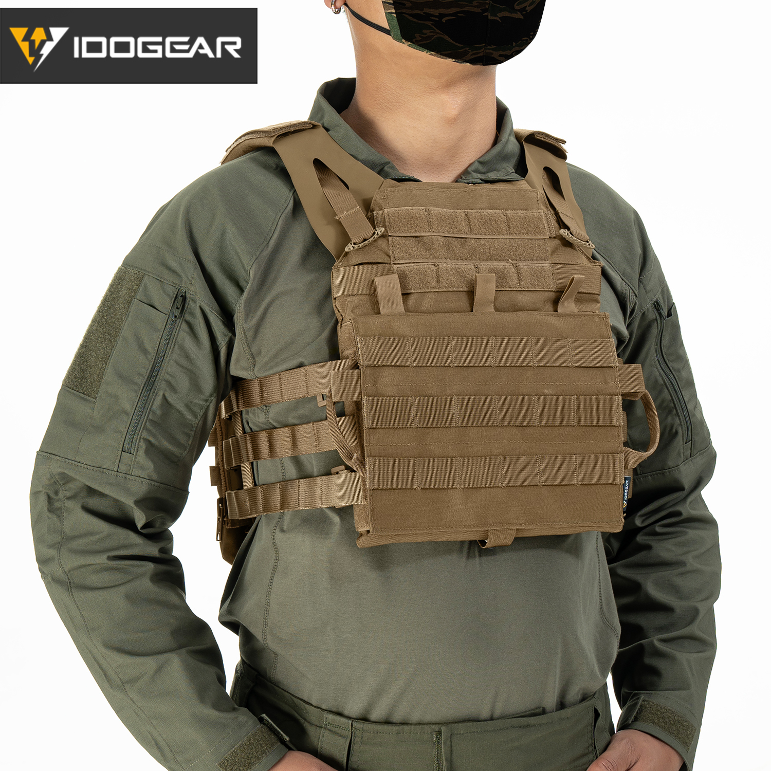 IDOGEAR JPC 2.0 Tactical Vest Airsoft Tactical Plate Carrier 500D Nylon 3312