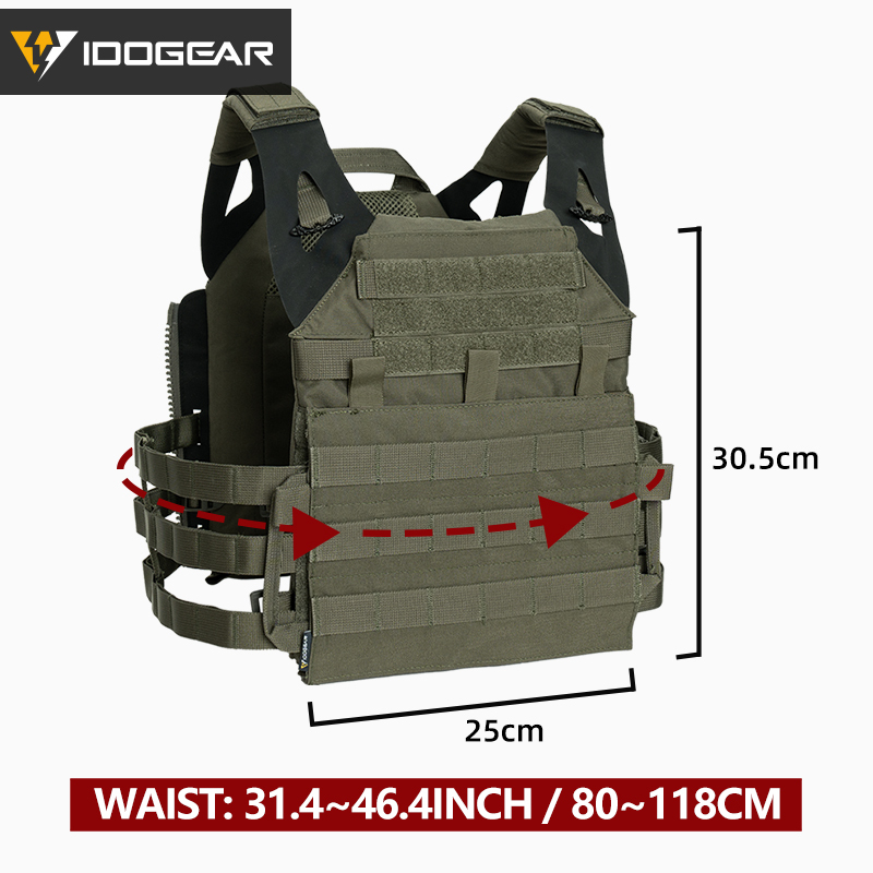 IDOGEAR JPC 2.0 Tactical Vest Airsoft Tactical Plate Carrier 500D Nylon 3312