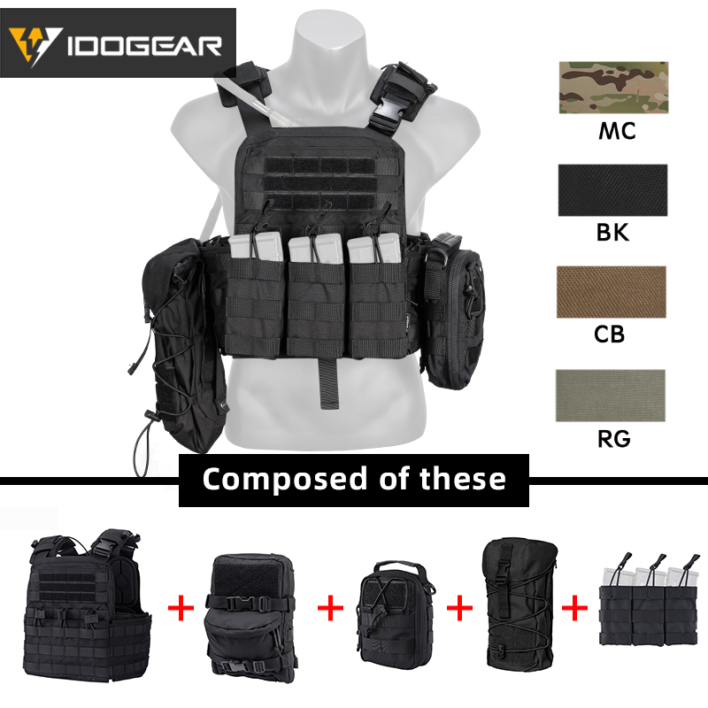 IDOGEAR Tactical CPC Vest Cherry Plate Carrier Tactical Vest Set Molly 3313-VT