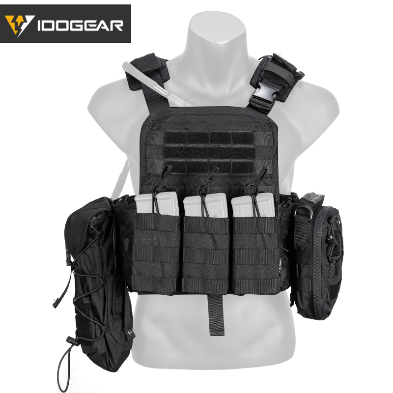 IDOGEAR Tactical Vest Cherry Plate Carrier CPC Molle Genuine CP Body Armor Webbing Vest Set