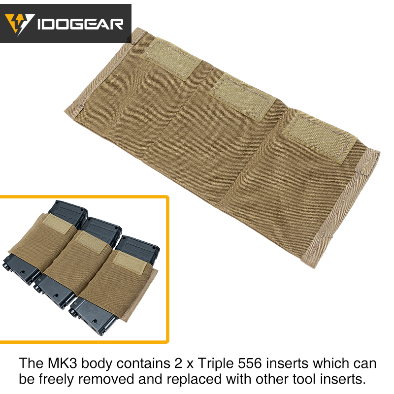 IDOGEAR Tactical Placard Holder MK3 Chassis Pouch Micro Fight Front Panel Camo 3317-A