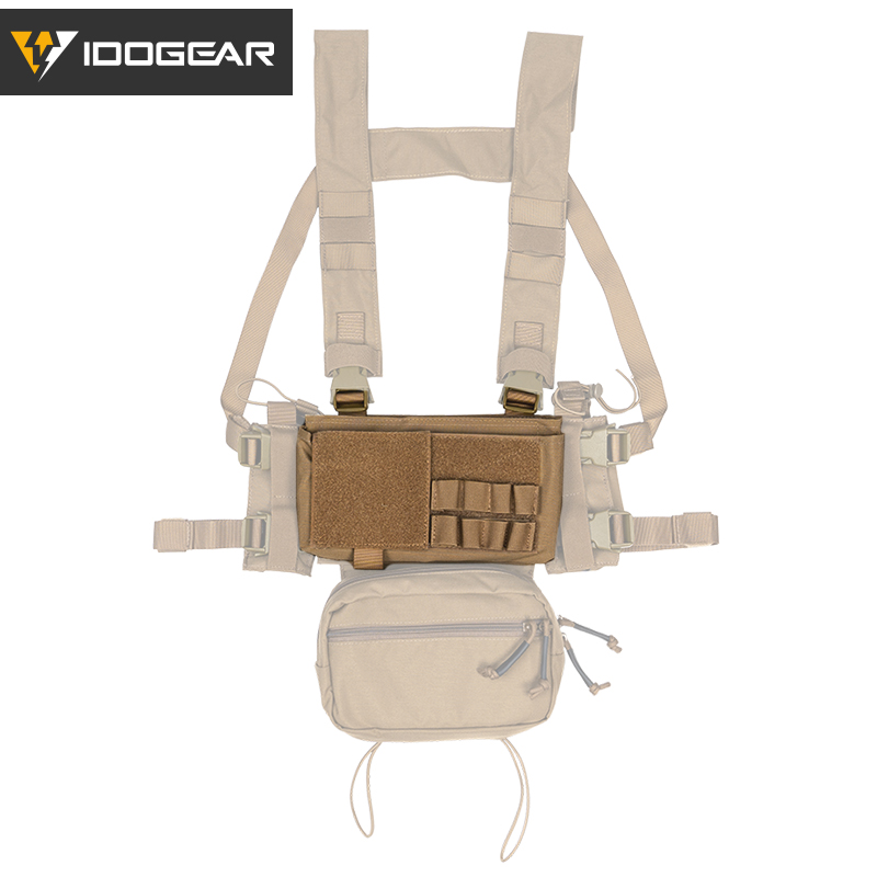 IDOGEAR Tactical Placard Holder MK3 Chassis Pouch Micro Fight Front Panel Camo 3317-A