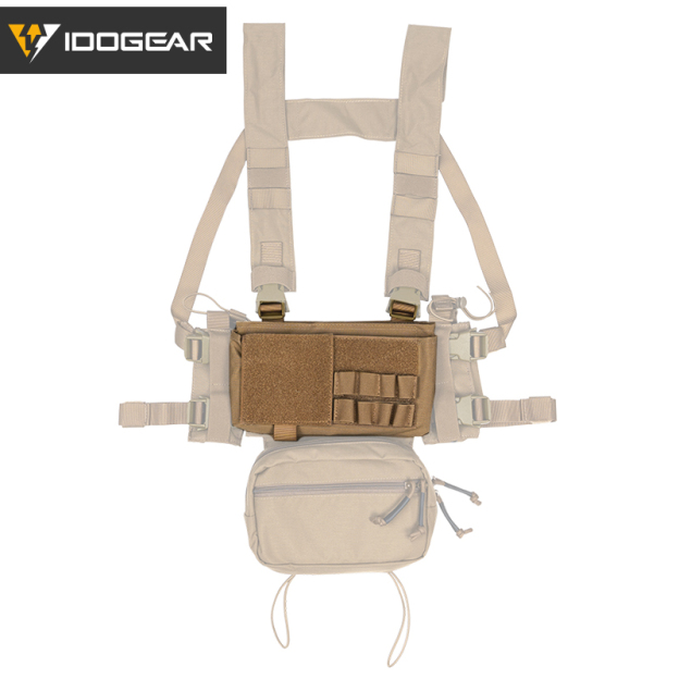 IDOGEAR Tactical Placard Holder MK3 Chassis Pouch Micro Fight Front Panel Camo 3317-A