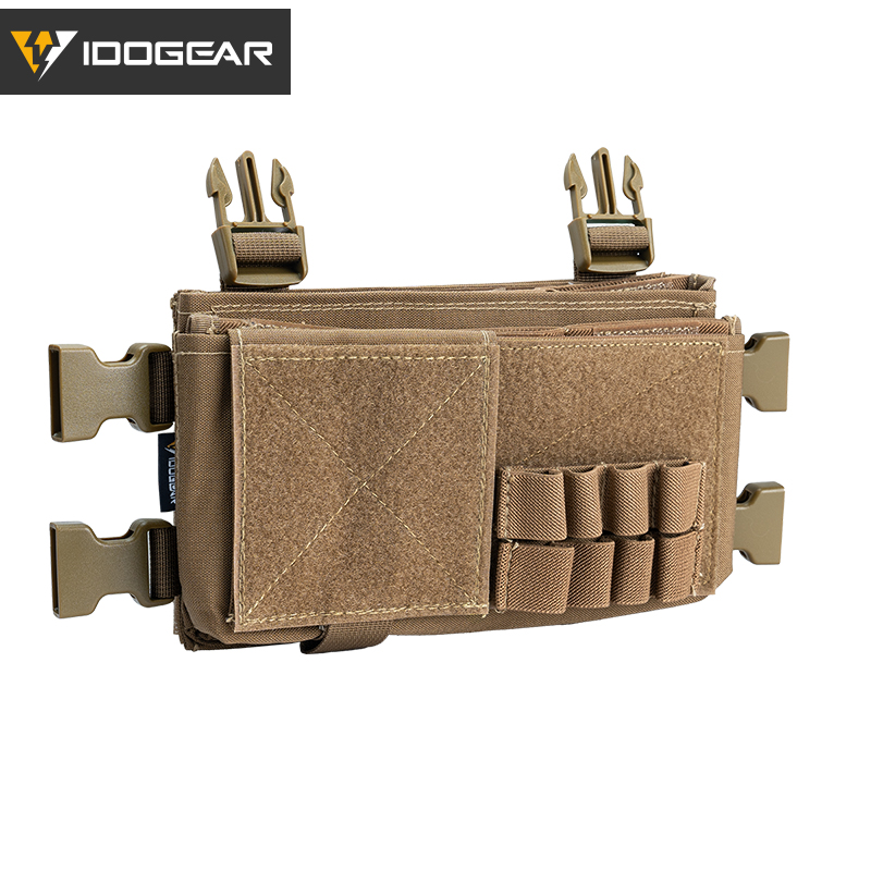 IDOGEAR Tactical Placard Holder MK3 Chassis Pouch Micro Fight Front Panel Camo 3317-A