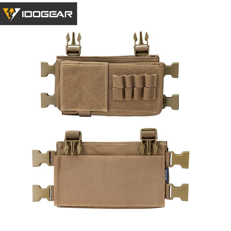 IDOGEAR Tactical Placard Holder MK3 Chassis Pouch Micro Fight Front Panel Camo 3317-A