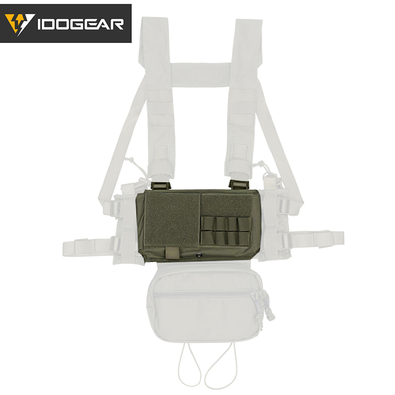 IDOGEAR Tactical Placard Holder MK3 Chassis Pouch Micro Fight Front Panel Camo 3317-A