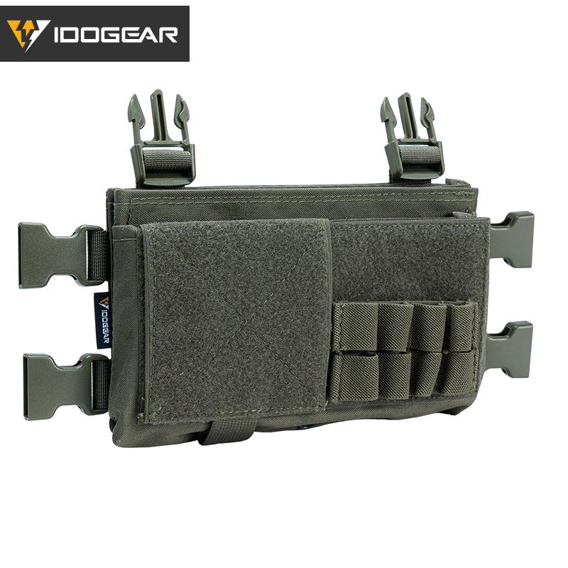 IDOGEAR Tactical Placard Holder MK3 Chassis Pouch Micro Fight Front Panel Camo 3317-A