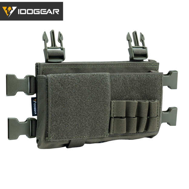 IDOGEAR Tactical Placard Holder MK3 Chassis Pouch Micro Fight Front Panel Camo 3317-A