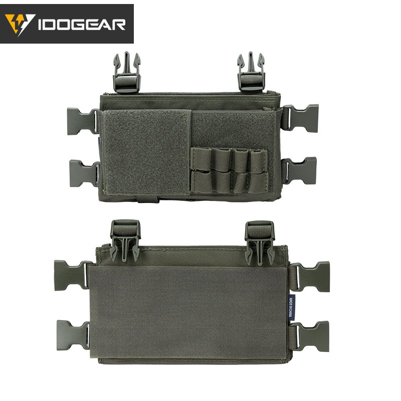 IDOGEAR Tactical Placard Holder MK3 Chassis Pouch Micro Fight Front Panel Camo 3317-A