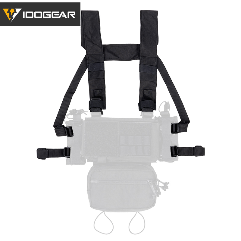 IDOGEAR Tactical Fat Strap Shoulder Strap & Back Strap H Harness for Chest Rig 3317-B