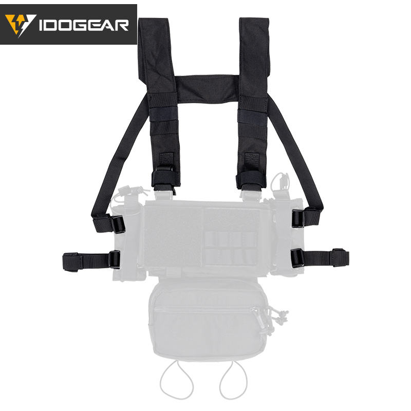 IDOGEAR Tactical Fat Strap Shoulder Strap & Back Strap H Harness for Chest Rig 3317-B