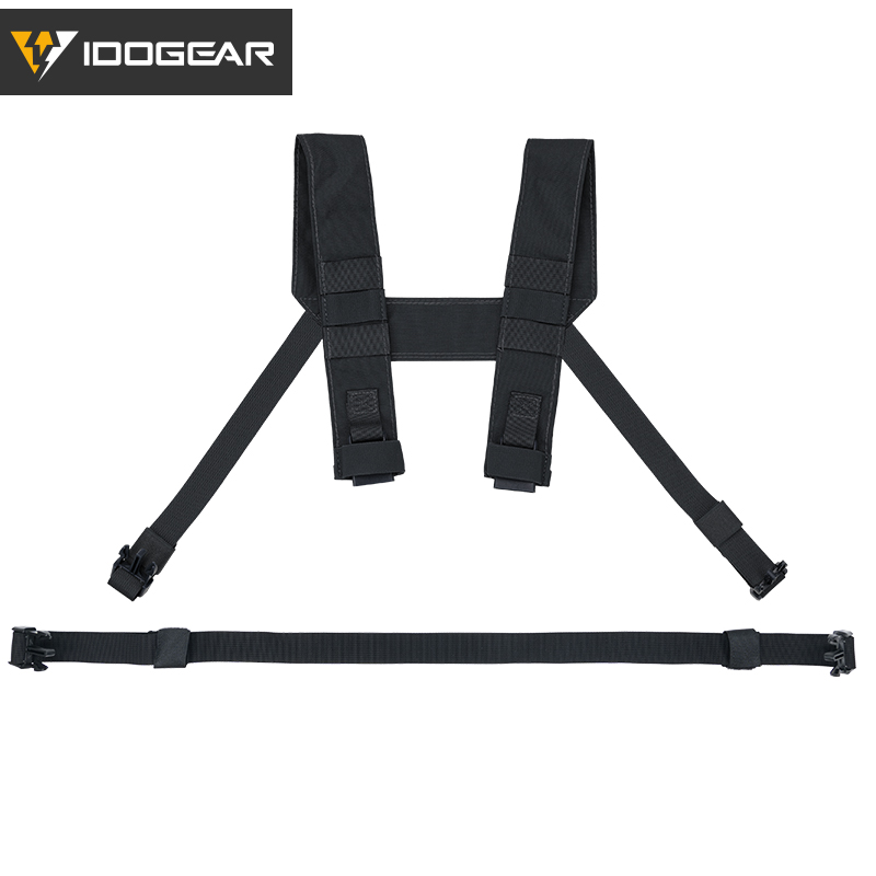 IDOGEAR Tactical Fat Strap Shoulder Strap & Back Strap H Harness for Chest Rig 3317-B