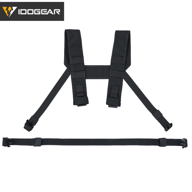 IDOGEAR Tactical Fat Strap Shoulder Strap & Back Strap H Harness for Chest Rig 3317-B