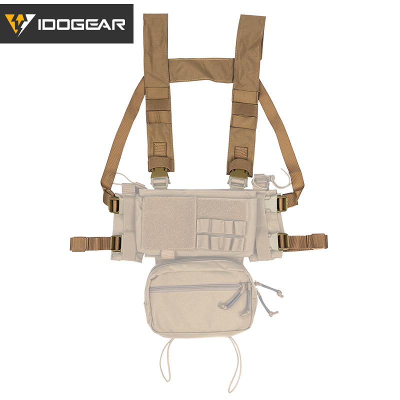 IDOGEAR Tactical Fat Strap Shoulder Strap & Back Strap H Harness for Chest Rig 3317-B