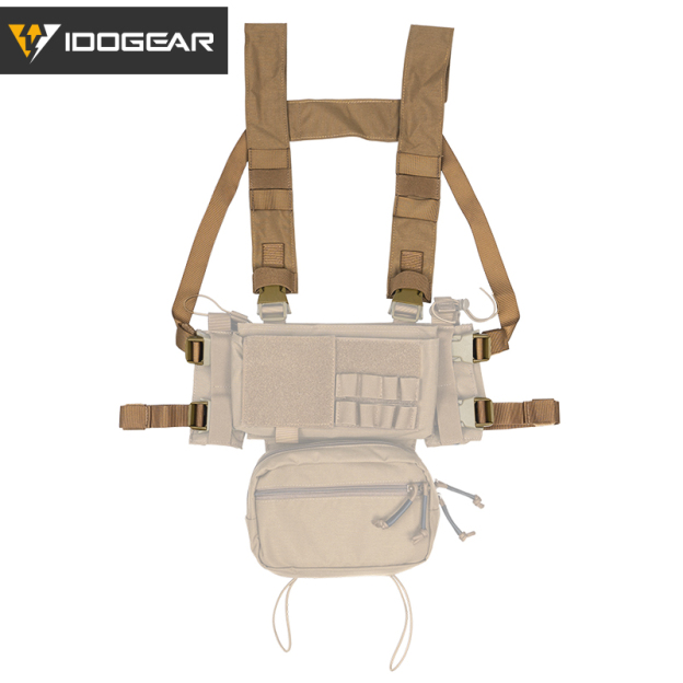 IDOGEAR Tactical Fat Strap Shoulder Strap & Back Strap H Harness for Chest Rig 3317-B