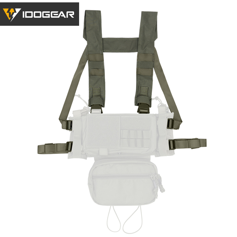 IDOGEAR Tactical Fat Strap Shoulder Strap & Back Strap H Harness for Chest Rig 3317-B