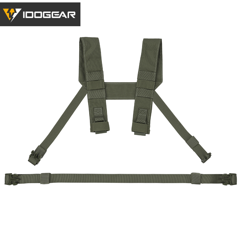 IDOGEAR Tactical Fat Strap Shoulder Strap & Back Strap H Harness for Chest Rig 3317-B