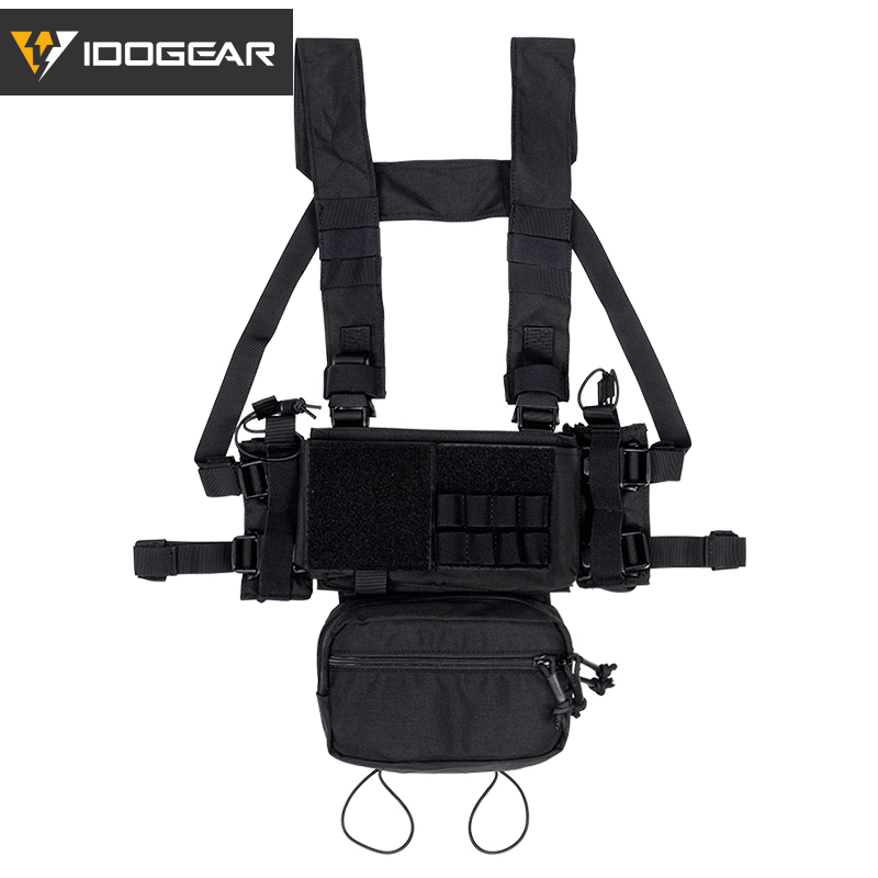 IDOGEAR MK3 Tactical Chest Rig Modular Lightweight Training Vest Full Set 5.56 Mag Pouch 3317