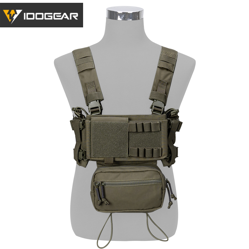IDOGEAR MK3 Tactical Chest Rig Modular Lightweight Training Vest Full Set 5.56 Mag Pouch 3317