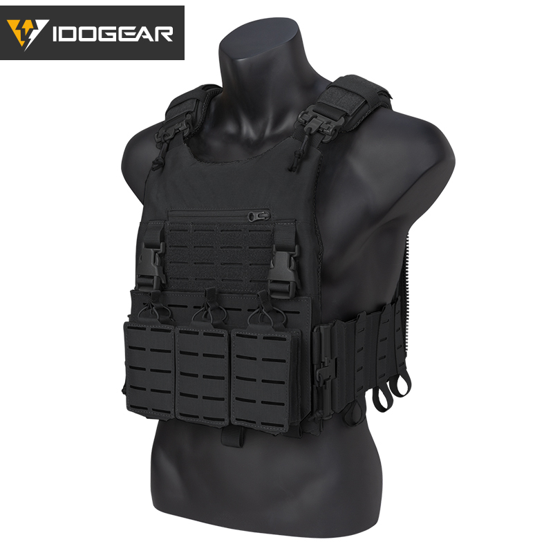 IDOGEAR Tactical Vest Military Quick Release Laser Cut Combat Vest Set/3318-A