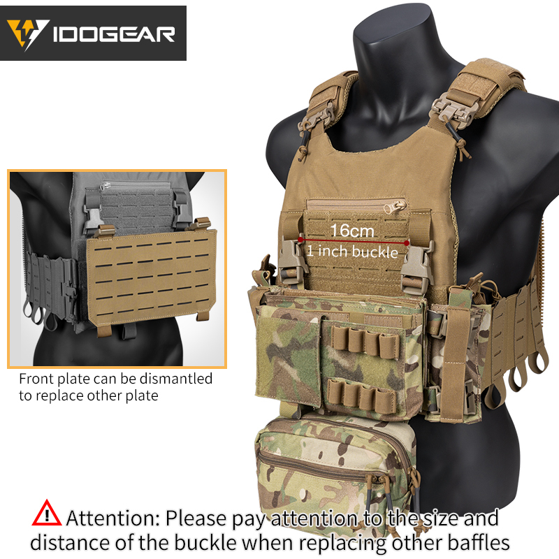 IDOGEAR Tactical Vest Military Quick Release Laser Cut Combat Vest Set/3318-A