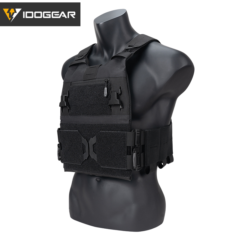 IDOGEAR 3.0 FCSK Quick Release Tactical Vest With Elastic Sides Plate Carrier for Airsoft, Military Combat Vest 3320