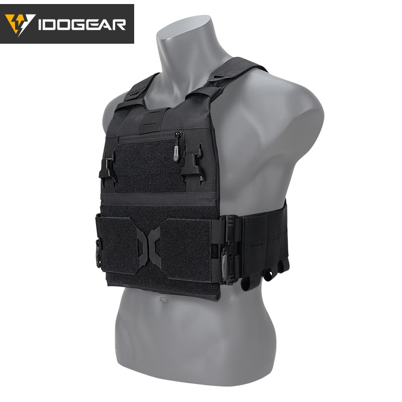 IDOGEAR 3.0 FCSK Quick Release Tactical Vest With Elastic Sides Plate Carrier for Airsoft, Military Combat Vest 3320