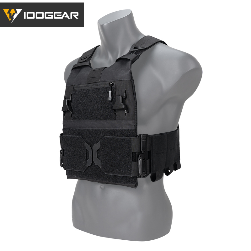 IDOGEAR 3.0 FCSK Quick Release Tactical Vest With Elastic Sides Plate Carrier for Airsoft, Military Combat Vest 3320
