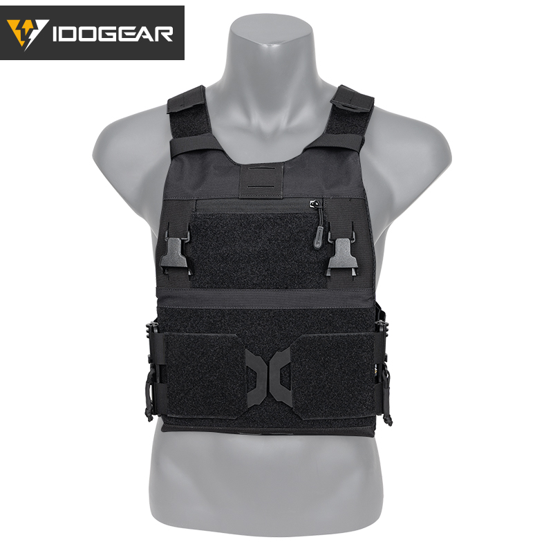 IDOGEAR 3.0 FCSK Quick Release Tactical Vest With Elastic Sides Plate Carrier for Airsoft, Military Combat Vest 3320