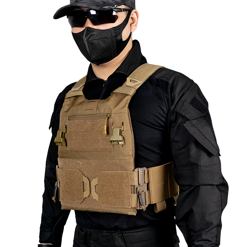 IDOGEAR 3.0 FCSK Quick Release Tactical Vest With Elastic Sides Plate Carrier for Airsoft, Military Combat Vest 3320
