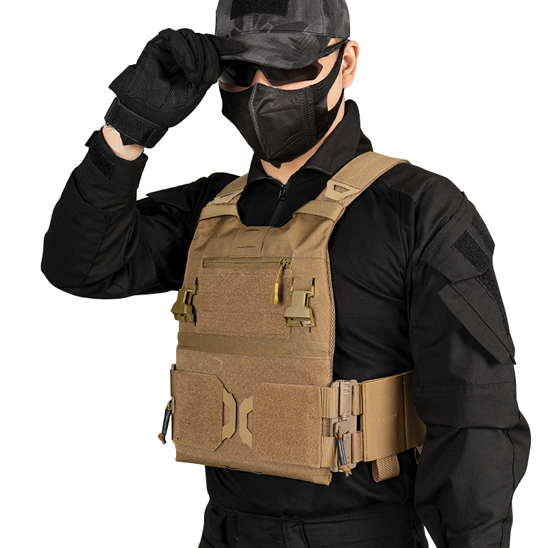 IDOGEAR 3.0 FCSK Quick Release Tactical Vest With Elastic Sides Plate Carrier for Airsoft, Military Combat Vest 3320