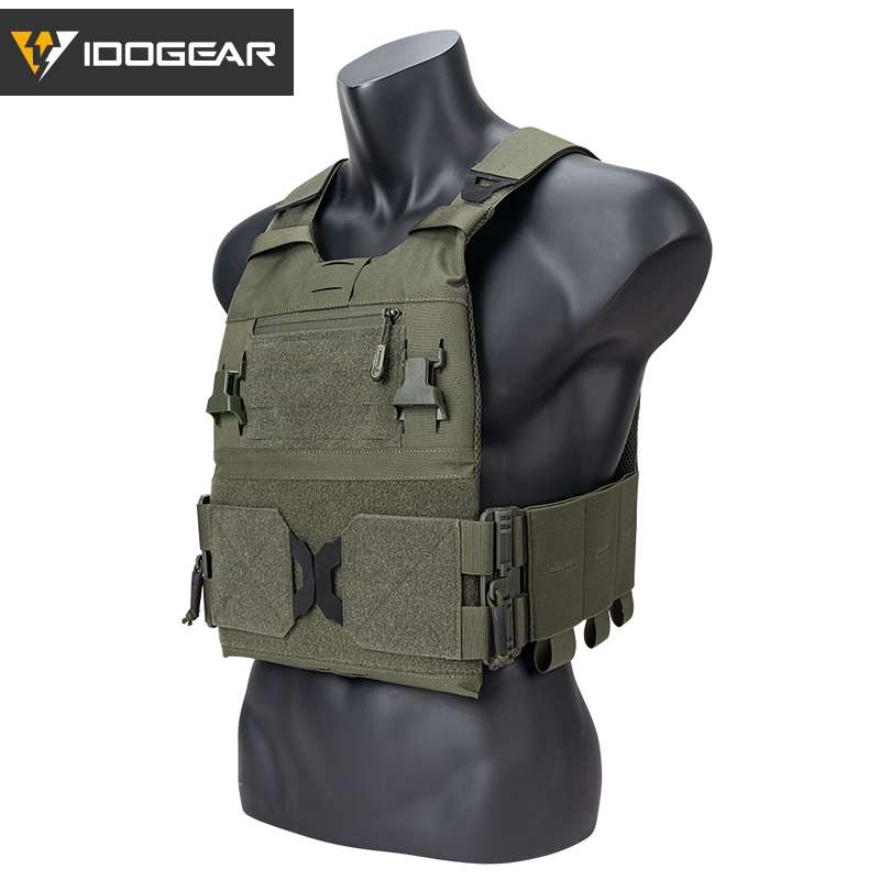 IDOGEAR 3.0 FCSK Quick Release Tactical Vest With Elastic Sides Plate Carrier for Airsoft, Military Combat Vest 3320