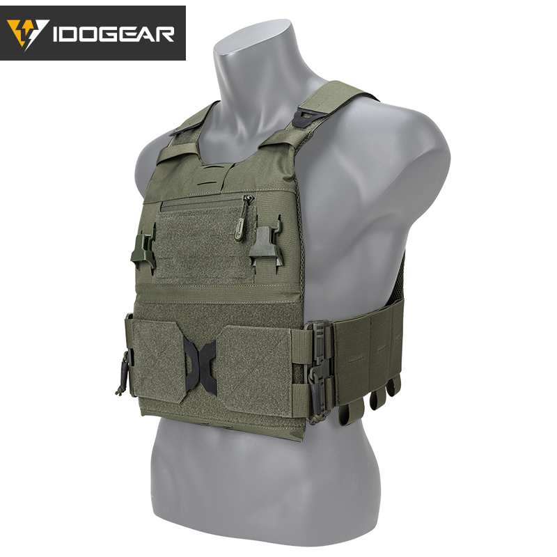 IDOGEAR 3.0 FCSK Quick Release Tactical Vest With Elastic Sides Plate Carrier for Airsoft, Military Combat Vest 3320